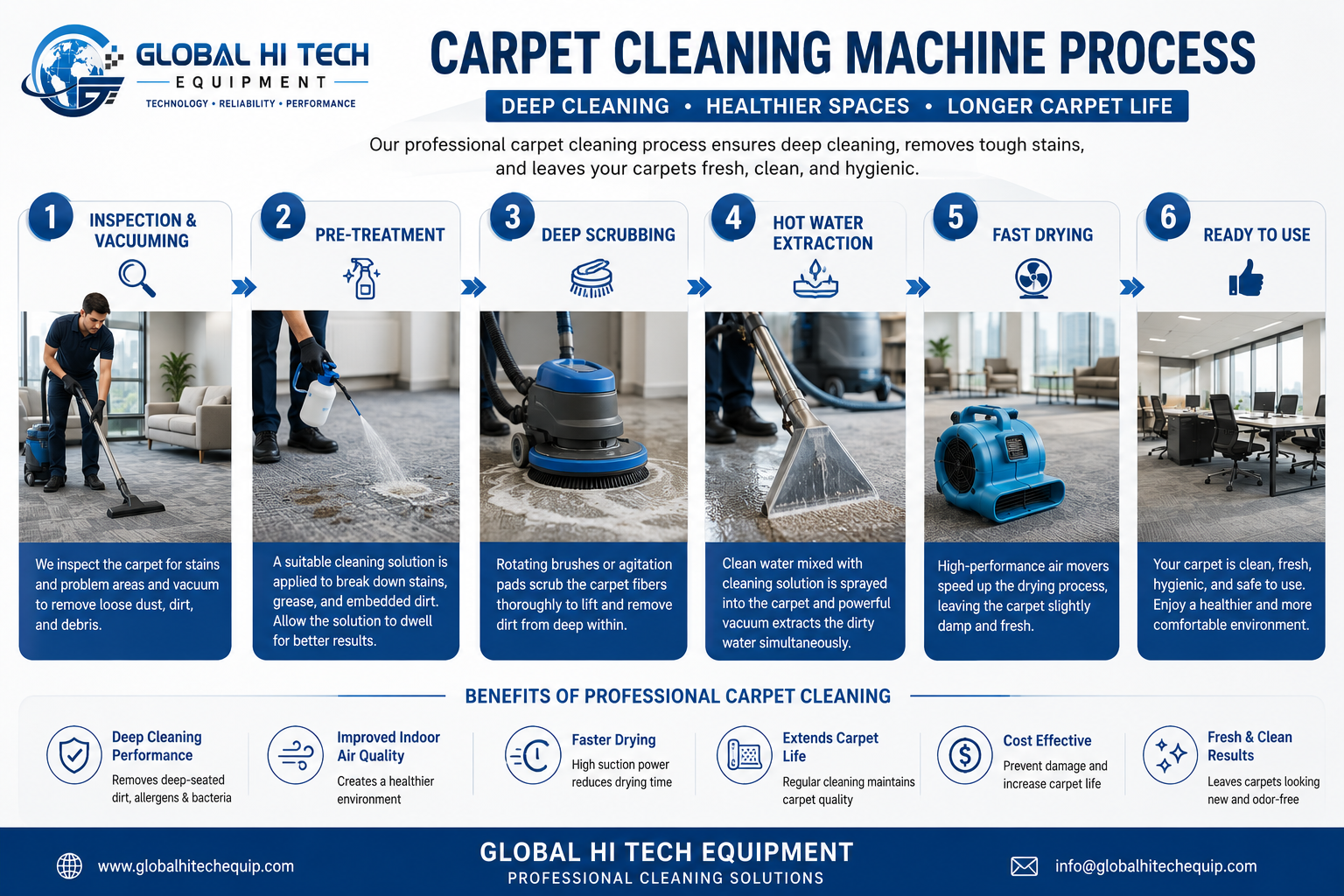 Carpet cleaning process